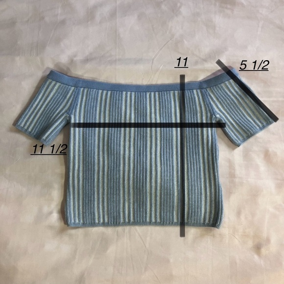 🖤2FOR$30 NWOT Aerie Off-The-Shoulder Ribbed Knit Crop Top - Picture 4 of 6